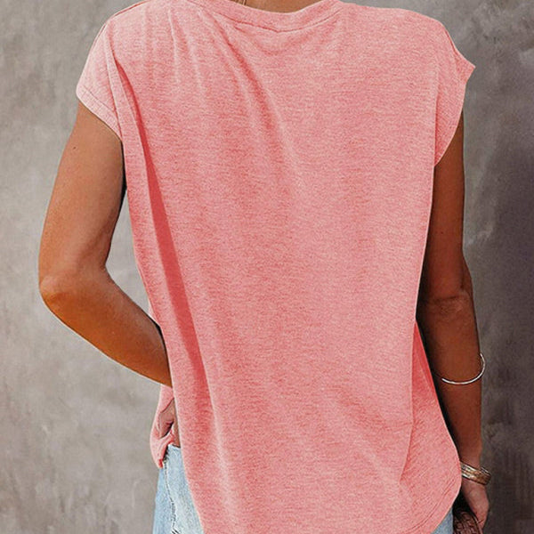 Tek Renk Off-Shoulder Kısa Kollu Tişört - Şıklığın Adı!