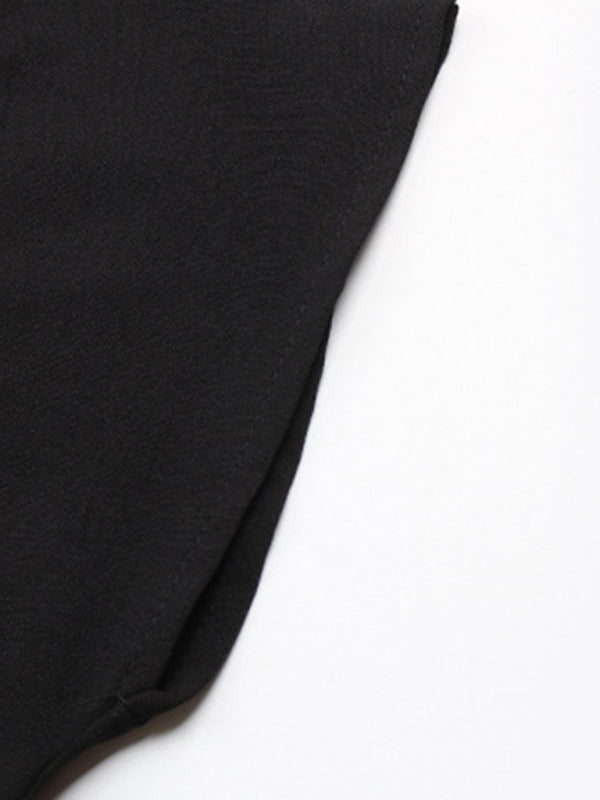 Şık V-Yaka Pileli Düşük Omuzlu Bayan Bodysuit