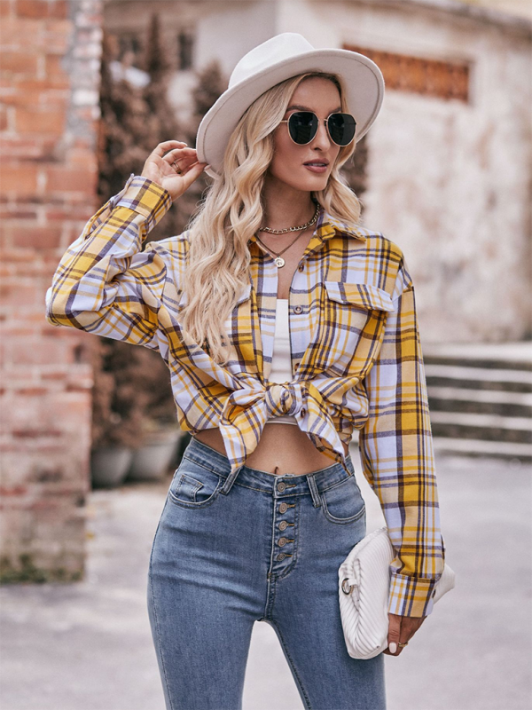 Kadın Oversize Ekose Gömlek - Günlük Şıklık