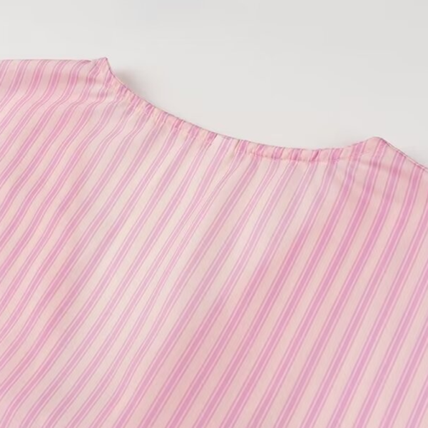 Yeni Sezon Kadın Çizgili Gömlek ve Pantolon Takımı