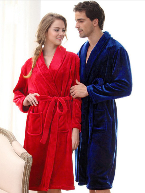 Uzun Kollu Rahat Pijama & Bornoz Takımı - Şık ve Konforlu