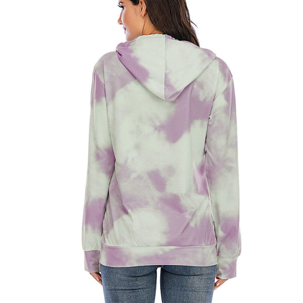 Yazlık Tie Dye Emzirme Kapüşonlu Hamile Sweatshirt